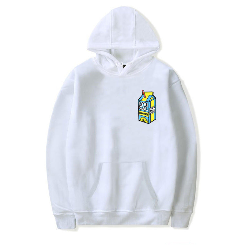 Lemon printed Euramerican velvet hoodie Pi-Mart