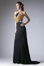 Beaded Stretch Knit Sheath Dress Purplish Diva