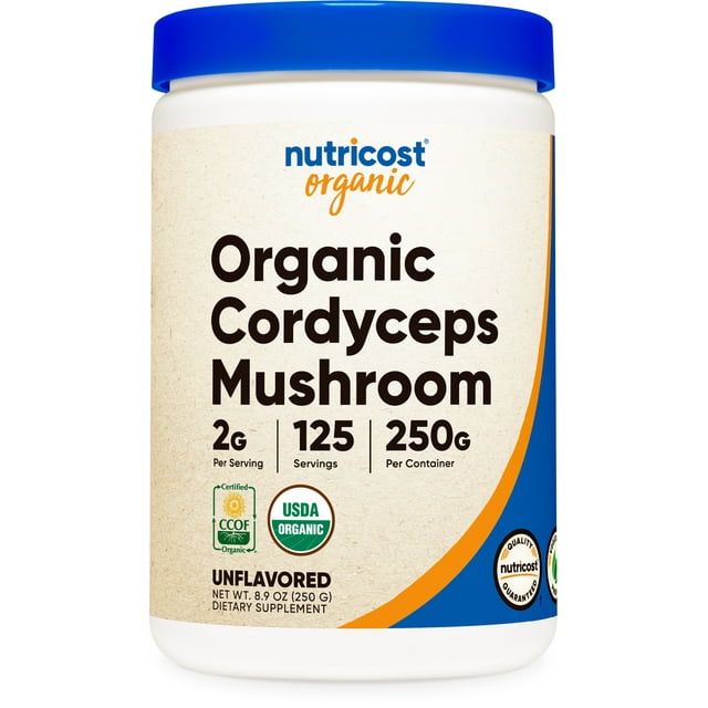 Nutricost Organic Cordyceps Mushroom Powder 250 Grams EasyOptionXY LLC