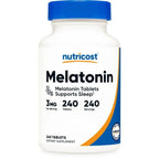 Nutricost Melatonin 3mg, 240 Tablets - 3mg Per Serving, Non-GMO, Gluten Free Supplement