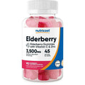 Nutricost Elderberry, 90 Gummies - with Vitamin C and Zinc - Gluten Free Supplement