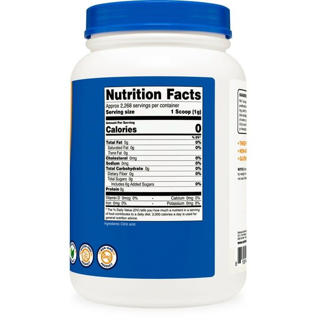 Nutricost Citric Acid Powder (5LB) - Non-GMO, Gluten Free Supplement EasyOptionXY LLC