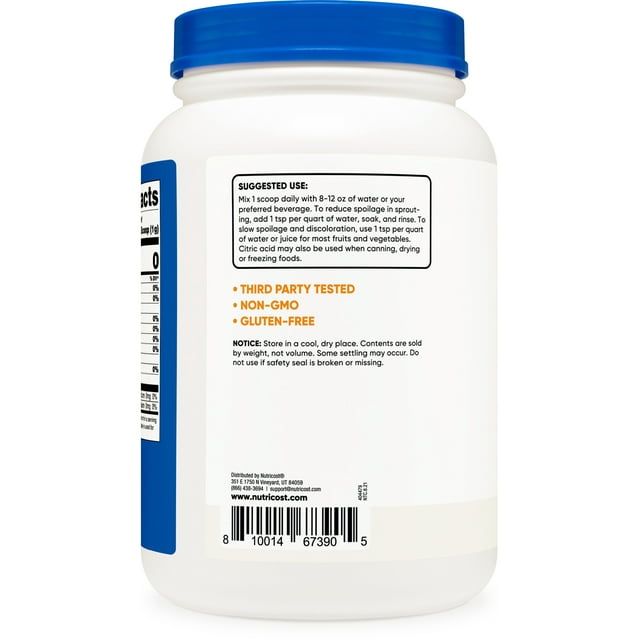 Nutricost Citric Acid Powder (5LB) - Non-GMO, Gluten Free Supplement EasyOptionXY LLC