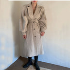 Winter Woolen Coat Women Lantern Sleeve Pi-Mart