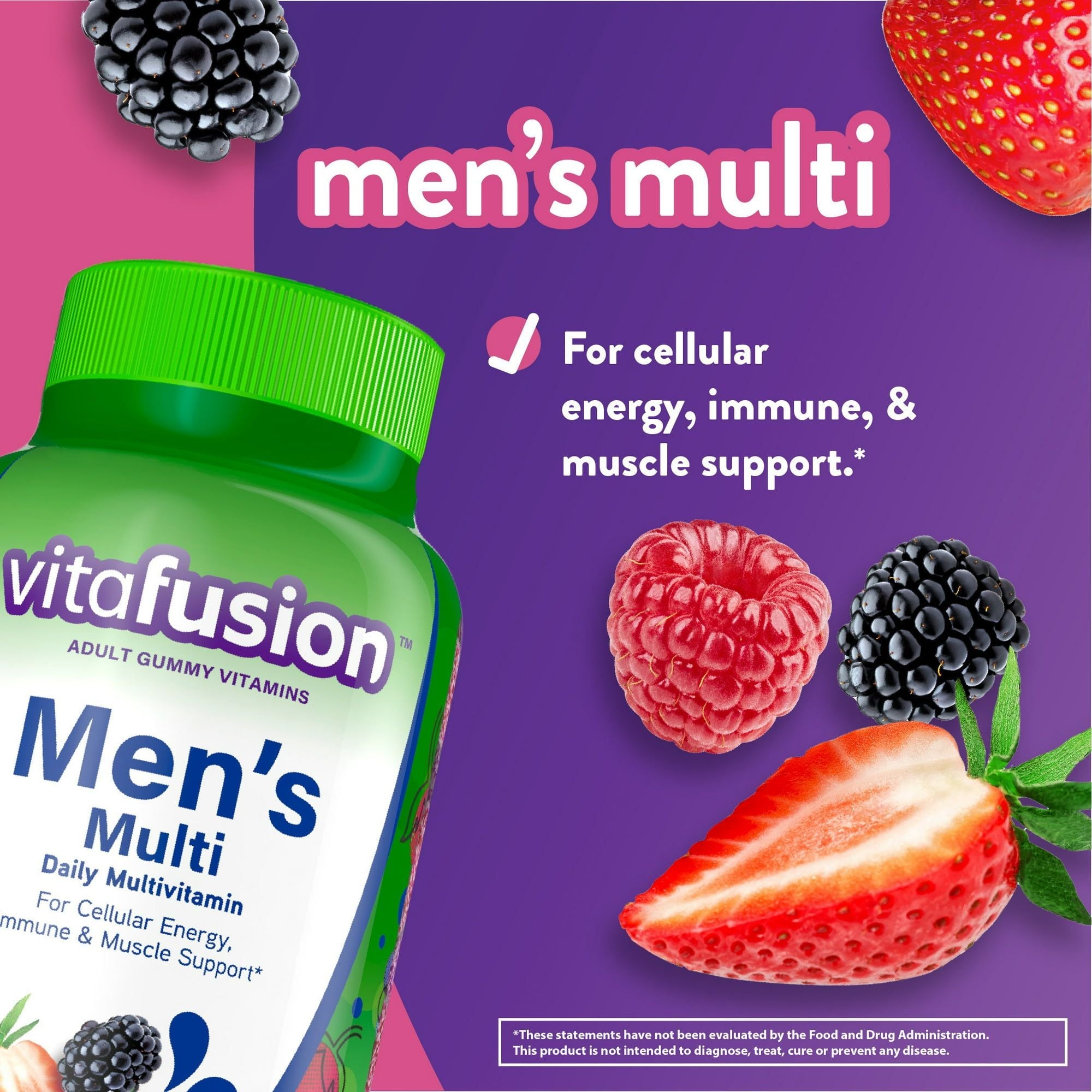 Vitafusion Adult Gummy; Berry Flavored Daily Multivitamins for Men; 150 Count EasyOptionXY LLC