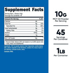 Nutricost MCT Oil Powder 1LB (16oz) - (Medium Chain Triglyceride) Supplement EasyOptionXY LLC