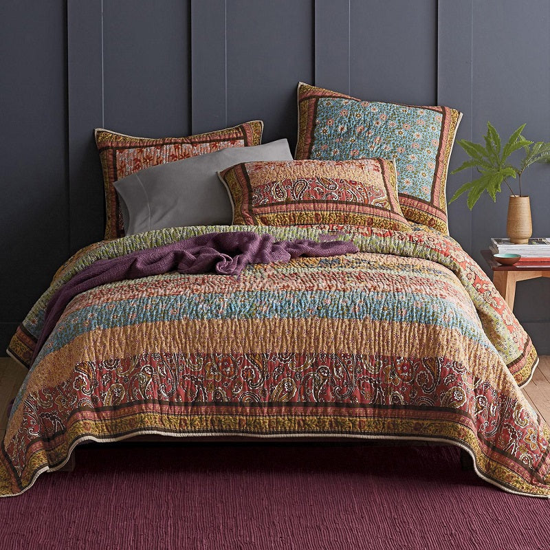 Three piece set of handmade bed cover Pi-Mart