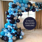 106pcs New Retro Blue Balloon Garland Arch Kit Confetti Balloons For Baby Shower Wedding Birthday Party Anniversary Ballon Decoration Shower Party Stevvex