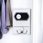 Wood Hookboard With Chalkboard Label And Single Hook For Coats Hats Keys 4.75 x 6.75 x 0.75 BandsCo Straps