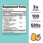 Nutricost Creatine Monohydrate Powder for Women Peach Mango, 100 Servings, Supplement EasyOptionXY LLC