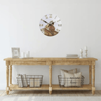 Northlight 12" Roman Numeral Battery Operated Round Wall Clock with Train Design