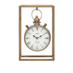 DecMode 13" Bronze Metal Standing Stopwatch Clock EasyOptionXY LLC
