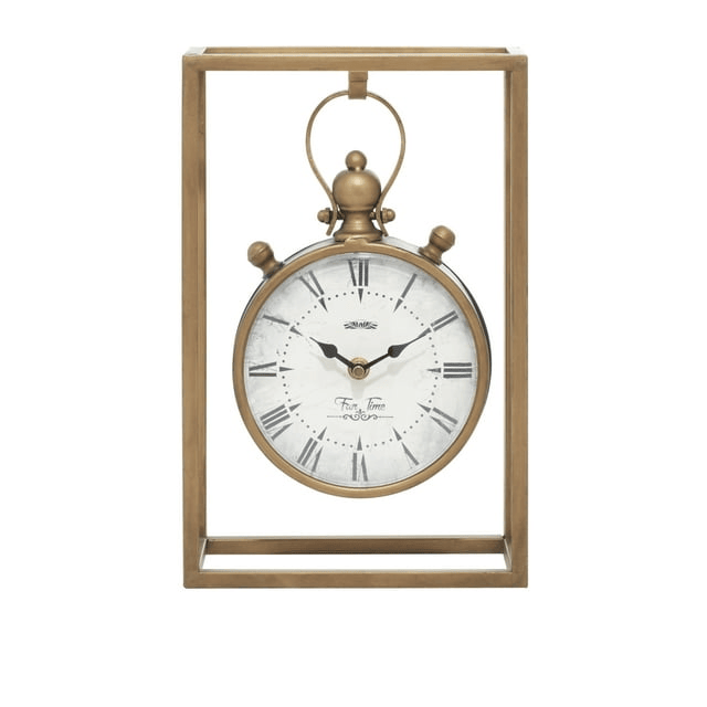 DecMode 13" Bronze Metal Standing Stopwatch Clock EasyOptionXY LLC