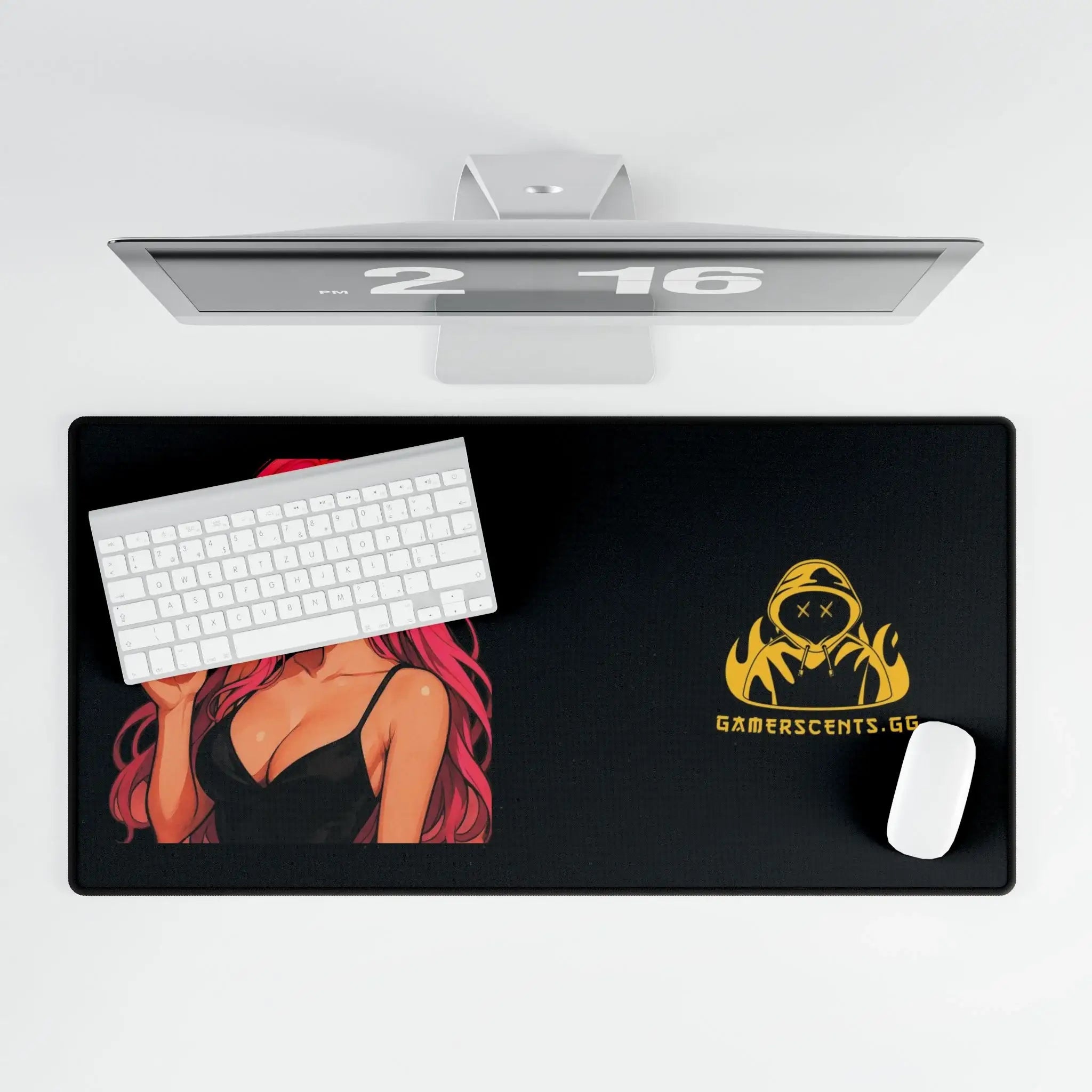 Anime Waifu Desk Mat, Gaming Mat, Keyboard and Mouse Pad, Perfect Gift for Gamers & Influencers Gamer Scents