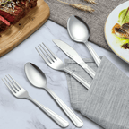 Bestdin Silverware Set for 8, 40 Pieces Stainless Steel Flatware Set, Include Fork Knife Spoon Set, Mirror Polished, Dishwasher Safe, Tableware Cutlery Set for Home Kitchen Restaurant Hotel