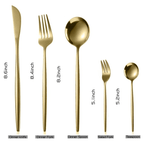Silverware Sets,30 Pieces Stainless Steel Utensils with Knives Spoons and Forks,Flatware Cutlery Silverware for Kitchen,Gold EasyOptionXY LLC