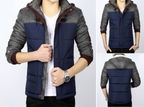 Men's hooded cotton padded winter casual jacket men's youth cotton clothing men's tide Slim short paragraph large size cotton jacket