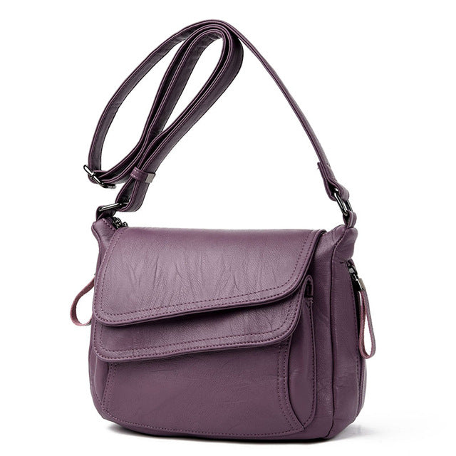 Winter style white handbag luxury leather handbag Pi-Mart