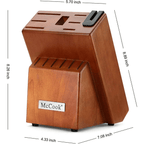 McCook MC29 15-Piece Kitchen Cutlery Knife Block Set Built-in Sharpener Stainless Steel EasyOptionXY LLC