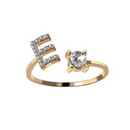 Adjustable 26 Initial Letter Ring Fashion Jewelry For Women Simple Elegant Jewelry Pi-Mart