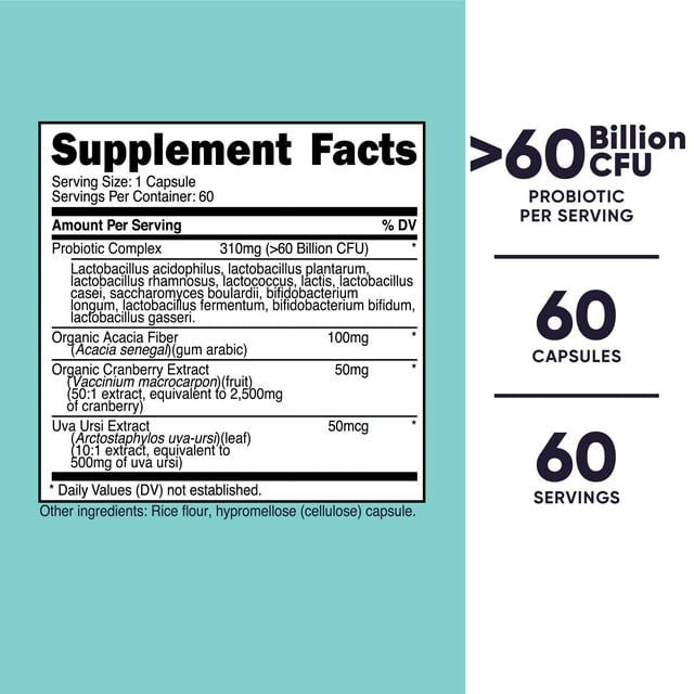Nutricost Probiotic for Women 60 Billion CFU, 60 Capsules - Probiotic Supplement EasyOptionXY LLC
