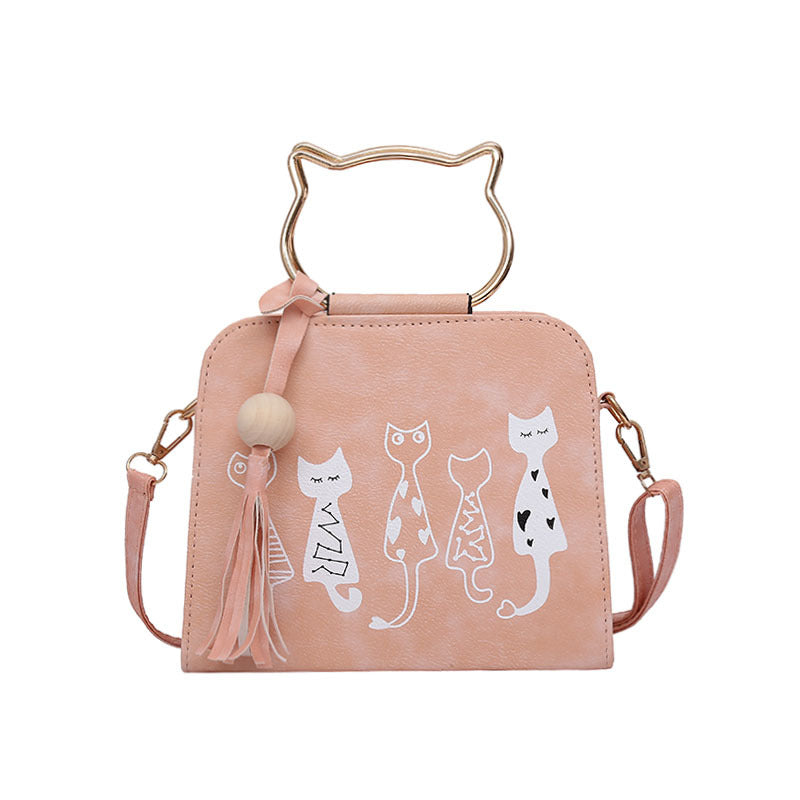 Summer new ladies cat handbag shoulder diagonal handbag Pi-Mart