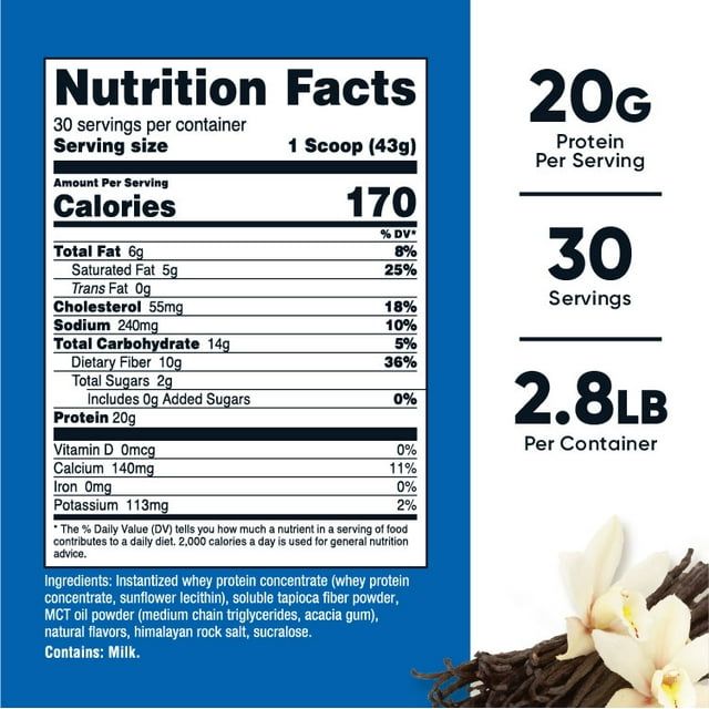 Nutricost Meal Replacement Shake Powder (Vanilla), 30 Servings - Protein, Non-GMO, Gluten Free EasyOptionXY LLC