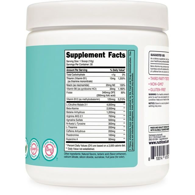 Nutricost Pre-Workout Supplement Powder for Women, Grape, 30 Servings EasyOptionXY LLC