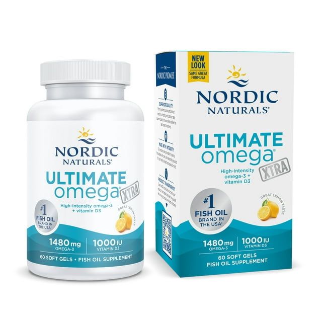Nordic Naturals Ultimate Omega Xtra Softgels, Lemon, 1480 Mg Fish Oil 60 Ct EasyOptionXY LLC
