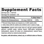 Nordic Naturals Vitamin D3 Softgels, 1000 IU, Supports Healthy Bones 120 Ct