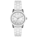 Time & Tru Women's Wristwatch: Silver Case, White Bezel, Easy Read Dial, Silicone Strap (FMDOTT014) EasyOptionXY LLC