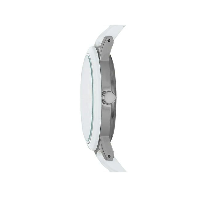 Time & Tru Women's Wristwatch: Silver Case, White Bezel, Easy Read Dial, Silicone Strap (FMDOTT014) EasyOptionXY LLC