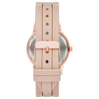 Time & Tru Women's Wristwatch: Rose Gold Case, Blush Bezel, Easy Read Dial, Silicone Strap (FMDOTT072)