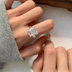 Square Zircon Ring - SJB-DIAMOND ELITES