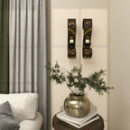 DecMode 2 Holder Black Metal Wall Sconce, Set of 2 EasyOptionXY LLC