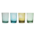 Creative Co-Op Set of 4, 4.25"H Glass Solid Color Bubble Glass, 4 Styles
