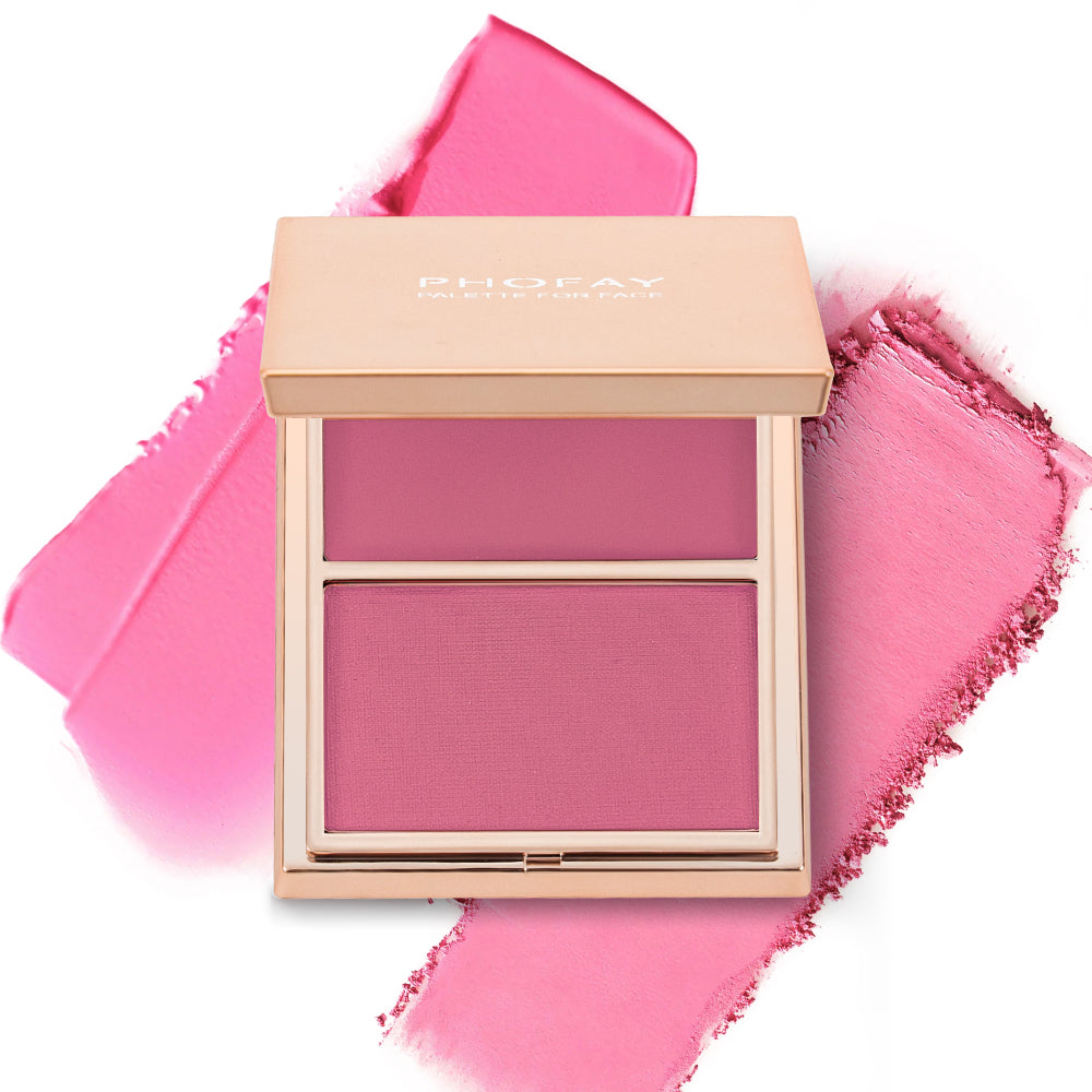 PHOFAY Double-Take Cream & Powder Blush Duo Pi-Mart