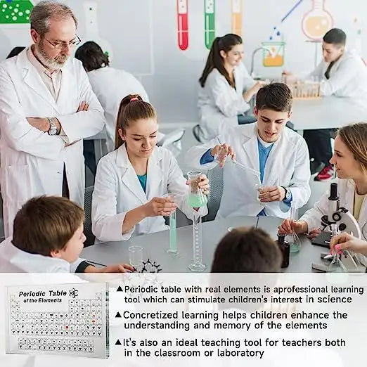 Periodic Table With 83 Kinds Of Real Elements Inside, Acrylic Periodic Table Of Elements Samples, Easy To Read, Creative Gifts For Science Lovers And Students - SJB-DIAMOND ELITES