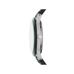 Time & Tru Women's Wristwatch: Silver Case, Black Bezel, Easy Read Dial, Silicone Strap (FMDOTT015)