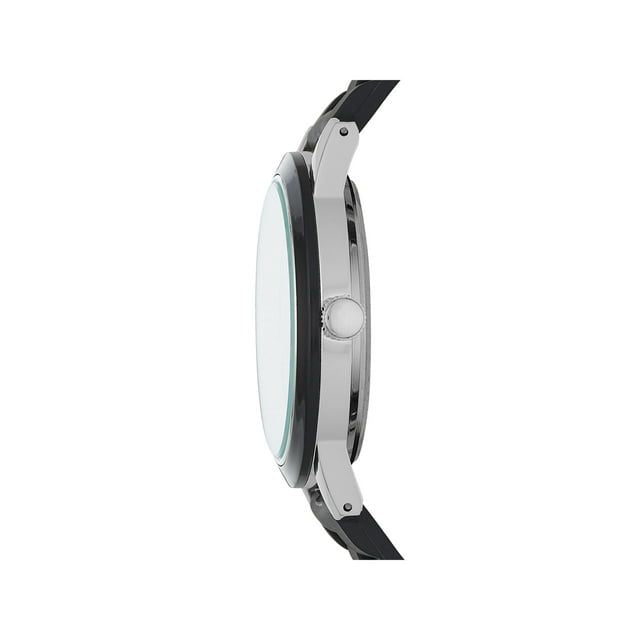 Time & Tru Women's Wristwatch: Silver Case, Black Bezel, Easy Read Dial, Silicone Strap (FMDOTT015)