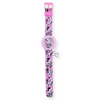 Disney Minnie Light-up Dial LCD Watch Silicone Strap with Hanging Bow Charm (MN4404WM)