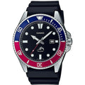 Casio Men's Sports Quartz 200m Stainless Steel/Black Resin Watch MDV106B-1A2V