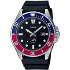 Casio Men's Sports Quartz 200m Stainless Steel/Black Resin Watch MDV106B-1A2V