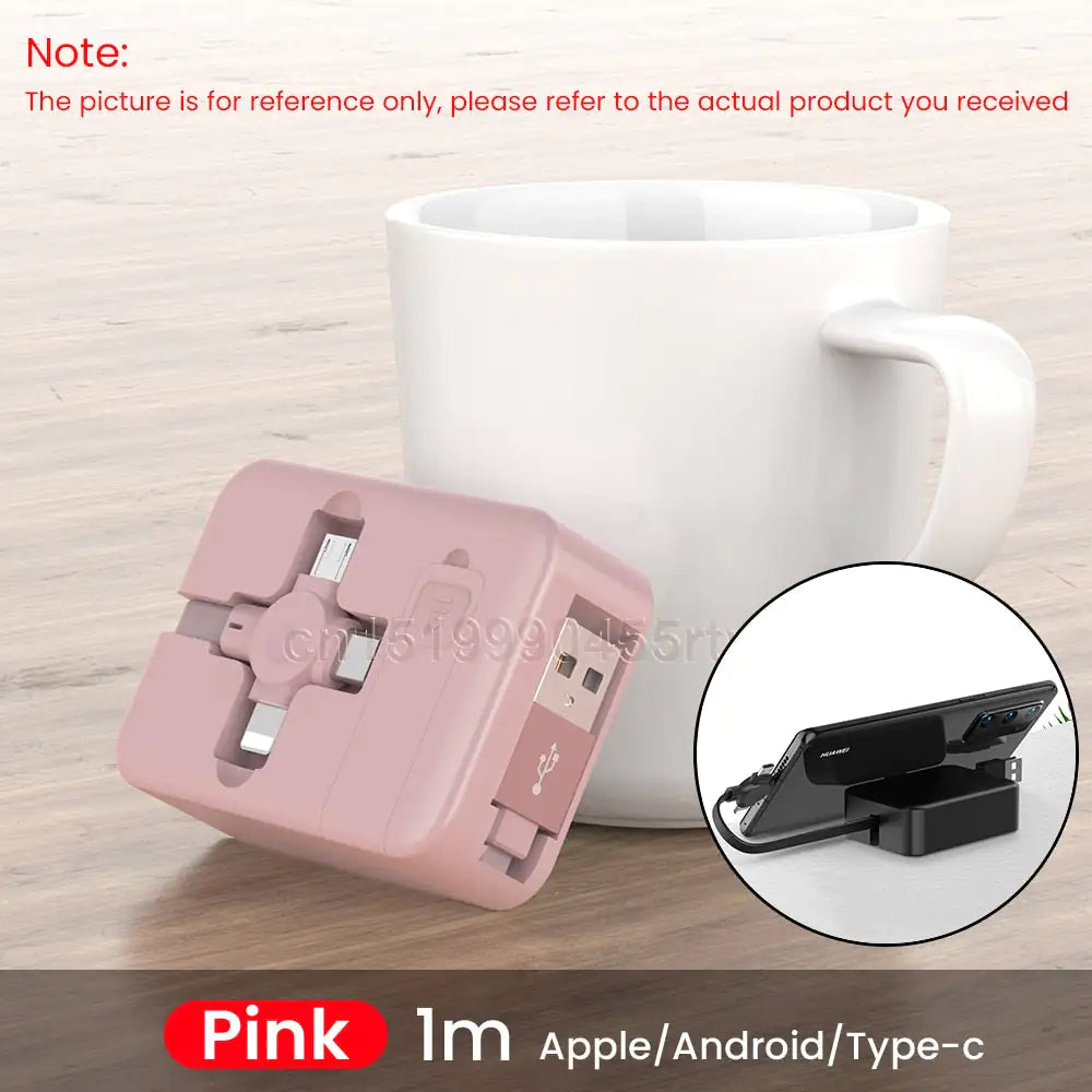 Indestructible 4 in 1 Ultra Turbo Retractable Charger - SmartCharger Pi-Mart