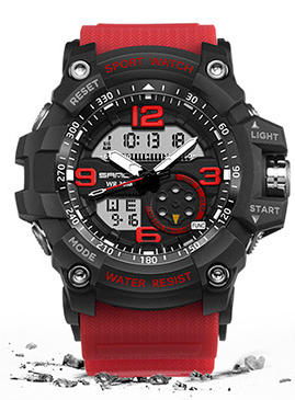 NEW Sport Analog-Digital Watch For Men and Woman  Waterresistant 50M Professional Waterproof Quartz Large Dial Military Wristwatches  With Night Mode - SJB-DIAMOND ELITES
