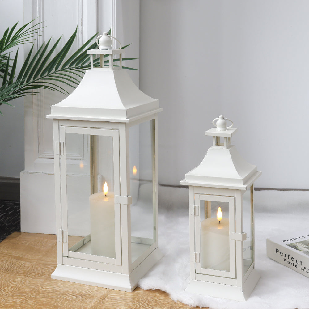 19.5''&13''Tall Set of 2 Outdoor Candle Lanterns Lootquake LLC