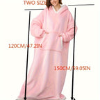 1pc Cozy Wearable Blanket Hoodie - Soft Sherpa Fleece, Huge Pockets, Adjustable Belt, Warm Winter Gift for Women, Men, Girlfriend, Mom - Perfect for Indoor Outdoor Activities Lootquake LLC