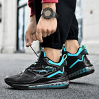 Color-matching Lace-up Air Cushion Sneakers Men's Lightweight Thick-soled Daddy Shoes Fashion Casual Running Sports Casual Shoes Pi-Mart