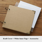 10Inch Wedding Photo Album Scrapbook Cardboard Albums Photo Baby Scrapbooking Album Blank Cover Travel Albums For Photos Home Decor House Decoration DIY Memorable Gifts For Loved Ones Stevvex