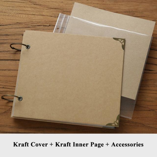10Inch Wedding Photo Album Scrapbook Cardboard Albums Photo Baby Scrapbooking Album Blank Cover Travel Albums For Photos Home Decor House Decoration DIY Memorable Gifts For Loved Ones Stevvex
